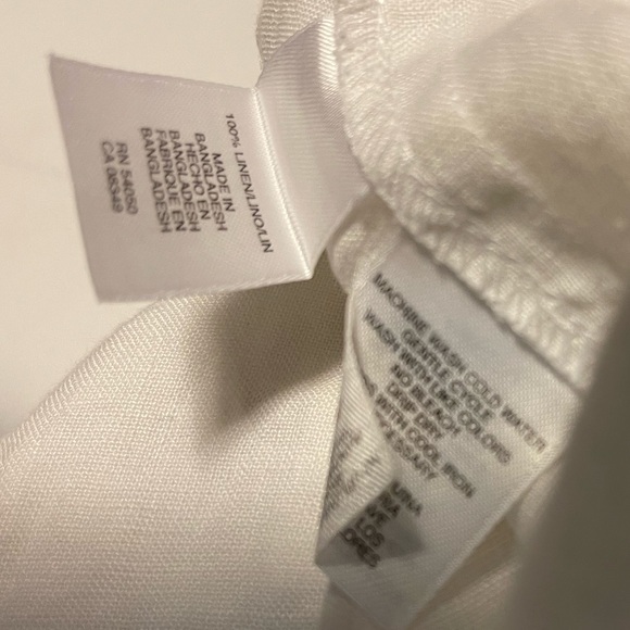 Jones New York White Linen Sleeveless Top - Women’s Size Medium - Picture 5 of 6